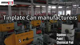 20L Tin Pail For Paint Chemicals With Metal Cover Look Ring